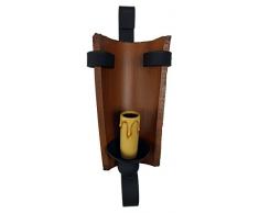 Aplique rústico de pared con forja y teja envejecido.