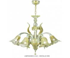 Ca ' Fenice araña de cristal de Murano hecha a mano de oro