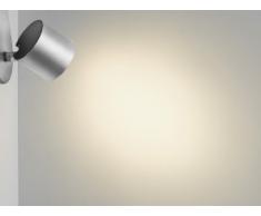 Philips myLiving Star - Barra de focos, 2 luces LED integrado, aluminio, luz blanca cálida, 3 W, color gris