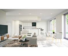 JANDEI - 2x Downlight LED 18W Redondo De Superficie Luz Blanca Neutra 4000K, Aluminio Aro Blanco Mate