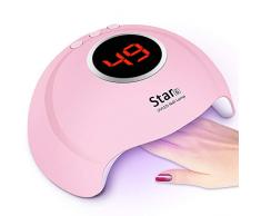 McNory Lámpara Secador de Uñas, LED/UV Gel Esmalte de Uñas Curado Luz Máquina,3 modos de tiempo,90s Modo de calor bajo y Pantalla LED Para Manicura/Pedicure Nail Art en el Hogar ect
