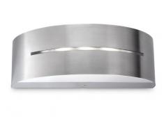 Philips myGarden Sligo - Aplique para exteriores LED, luz blanca cálida, 7,5 W, IP44, color acero inoxidable