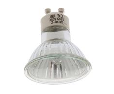 FLAMEER GU10 Halógeno Foco Reflector Cristal De Cuarzo Foco Reflector Luz 50W Blanco Cálido