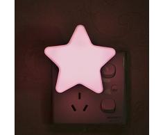 Luz Nocturna para Niños Baby Noche Lámpara Enchufe Lámpara LED Nocturna con Automática de la Intensidad luz Nocturna Lámpara Estado de Ánimo de Repetición Difusa Estrellas Forma Lámpara para Jóvenes