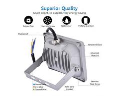 Luz de inundación de 20W LED, 2000LM, blanco frío, punto al aire libre IP65, iluminación de LED al aire libre, iluminación de seguridad, luz de proyector para jardín patio terraza cuadrado fábrica