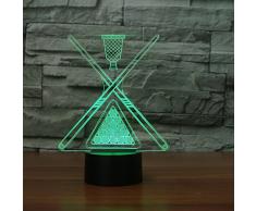 DFDLNL Novedad Billar 3D Night Light USB LED Lampada Escritorio Lámpara de Mesa Decoración de baño Bebé Sleep Lighting Niños Regalos Luminaria
