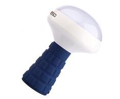REXSO Lámpara de luz LED de emergencia portátil 18650 para el sistema de iluminación del coche y al aire libre de luz de camping (Azul)