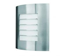 Massive Oslo - Aplique, iluminación exterior, corriente alterna, E27, 60 W, acero inoxidable, color gris
