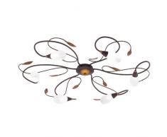 EGLO GERBERA 1 iluminación de techo Marrón, Oro G9 33 W D - Lámpara (Marrón, Oro, Dormitorio, Salón, Cepillado, Acero, IP20, I)