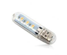 Lámpara De Lectura De Disco De Doble Cara Portátil Luz Nocturna 1.5w Led U Lámparas De Luz Al Aire Libre Del Abs Del Mini Usb Para La Reproducción De Escritorio Pc Portátil Power Bank