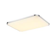 Ankishi 96W Plafón LED Techo, 9600LM Plafón Led Cuadrado Ultra Delgado, Iluminación de techo 3200K（Blanco Cálido）, Lampara LED de Techo Empotrada Adecuada para Baño Cocina Pasillo.