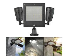 Dual Head Solar Reflector, inducción del Cuerpo Humano la luz del proyector de proyección de luz de lámpara Placa de Calle