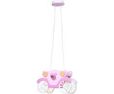 Globo E27 Kita Childrens Carriage - Lámpara de techo, color rosa