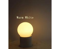 Bombilla de rosca E27, 2W, luz LED Edison, pelota de golf blanca cálida, adecuada para fiesta en la terraza al aire libre, Navidad, 10 paquetes
