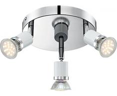 globo 57996-3 GU10 LED lámpara de techo Fina, cromado blanco