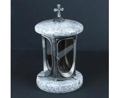 designgrab aluminio Grab lámpara de aluminio en acabado antiguo con Cruz y granito viscont White/madanp Allibert en acabado antiguo Grab lámpara Grab lámpara Farol Grab Luz Grab joyas Cementerio Farol Cementerio Luz Cementerio