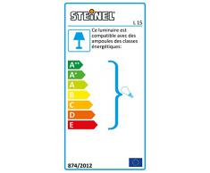 Steinel L 15 blanco - Farol de pared exterior con 180° detector de movimiento, Farolillo Sensor con potencia de máx. 60 vatios, Iluminación de exterior, Aplique con diseño clásico, 617912