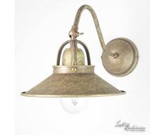 Antigua lámpara de pared Country/Fabricado en italy/de latón bronce/E27/Foco Lámpara de pared para salón o dormitorio rústico rústico