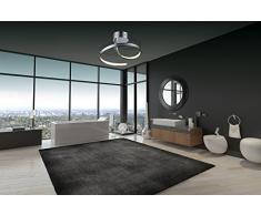 Led Decore COMET - Lámpara colgante, aluminio, 18 W, 40 x 40 x 26 cm, color plata