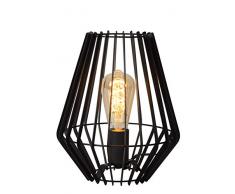 Lucide Reda - Lámpara de mesa, metal, 40 W, color negro