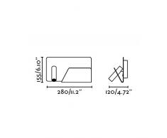 Faro Barcelona 62122 - SUAU Aplique (bombilla incluida) LED, 3W, cuerpo de acero y aluminio, color blanco