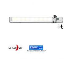 Lunartec - Regleta automática de LEDs (con sensor de movimiento), tono blanco cálido