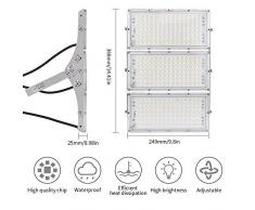 Viugreum 300W Foco Led Exterior,Reflector LED Blanco frío, 24000LM, Iluminación Industriales IP65, Foco Para Jardín, Taller,garaje, Fábrica Y Bodega