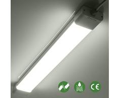 Anten 120cm 36W Pantalla LED Éstanca, 6000K Tri-Proof Regleta/Tubo LED Integrado para Interiores/Exteriores, Pasillo, Garaje(3200Lm, Blanco Frio)