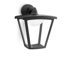 Philips myGarden Cottage - Aplique en suspensión para exteriores LED, luz blanca cálida, 4.5 W, equivalente a 37 W, IP44, color negro