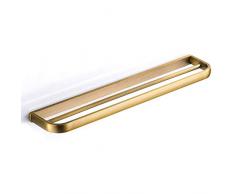 M-J Sencillez de la Moda para el Hogar de Doble Hilera de Pared Toallero/Rieles, Hecho en Latón, Adecuado para Bastidores de Baño/Cocina, Longitud de Varilla 57 Cm, Color Bronce, Montaje con Tornillo