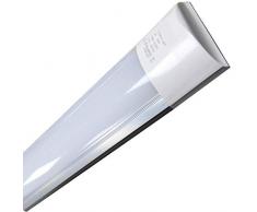 (LA) Pantalla Carcasa Tubo led integrado blanco neutro 4500K, 36w 120cm, equivalente a 2 tubos fluorescentes o Led 3300lm. Regleta led slim.