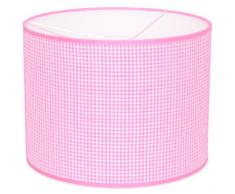 Taftan - Pantalla para lámpara de techo colgante (35 cm de diámetro, tamaño pequeño), diseño de cuadros de 3 mm, color rosa