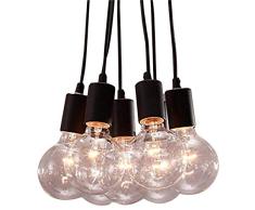 Asvert Lámpara de Techo Araña con 7 Brazos Lámpara colgante Vintage Clásica Ajustable DIY (Cabeza de 7 lámparas)