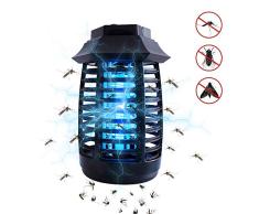 QUTAII Lampara Antimosquitos, UV Lámpara Anti Mosquitos Lámpara de Mosquito Eectrónica Mosquito Killer Trampa de Mosquitos contra Mosquito, Moscas, Polillas,Insectos (14x16x25cm)