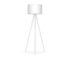 Tomons Lámpara de Pie LED Regulable Contemporánea con Trípode de Metal, para Sala de Estar y Dormitorio, Estilo Moderno - Blanco