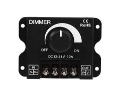DC 12V / 24V 30A 360W / 720W Interruptor de LED Controlador de Regulador Para Tira Solo Color Lámpara de Cinta Luz de Control de Botón Negro Brillo Socialme-eu