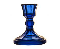 Crystaljulia Candelero, Cristal, Azul, 8x8x10 cm, 2 Unidades