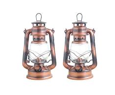 Luz de camping 2 unids Vintage Hierro Portátil Tienda de Campaña de Aceite Lámpara Artesanía Nostálgico Lámpara de Keroseno Cubierta de Cristal Artesanía de Metal Decoración Del Hogar adornos
