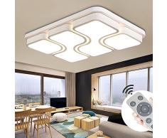 MYHOO 78W LED Regulable Luz de techo Diseño de moda moderna plafón,Lámpara de Bajo Consumo Techo para Dormitorio,Cocina,oficina,Lámpara de sala de estar,Color Blanco (78W Regulable)