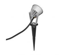 parlat LED spot de jardín con estaca de tierra para el exterior, IP44, 5W, 100lm, blanca cálida, 5 UDS
