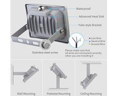 Viugreum Focos LED Exterior 20W, Floodlight Led 2000LM 6500K(Blanco Frío), Iluminación interior exterior Impermeable IP65, Foco LED para Jardín, Fábrica[Clase de eficiencia energética A]