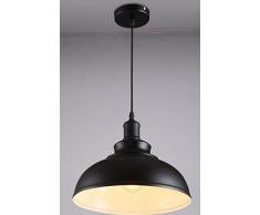 Industrial Vintage Colgante de Luz Diseño Oriental - E27 60W Retro Metal Pantallas de iluminación Lámpara de Techo para Loft Dormitorio Restaurante Cafetería