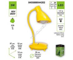 LAMPARA DE MESA DE LA MANGUERA EL MODELO BASE COLOR AMARILLA Solo se puede utilizar bombilla LED 5w.