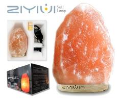 ZIYIUI 100% Calidad Lámpara de sal de roca de cristal del Himalaya original Lámpara de sal natural Tipo de enchufe de la UE (4-5 kg)