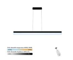 Lámpara colgante LED CBJKTX lámpara colgante mesa de comedor 24W lámpara de oficina regulable con control remoto lámpara colgante lámpara de trabajo para oficina mesa de comedor cafetería restaurante