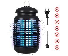 Wesimplelife Lámpara Antimosquitos 15W 4000V Lampara para Mata Mosquitos Insectos Bug Zapper con Luz UV y cajón Limpio Lámpara de Alto Voltaje para Matar Insectos Moscas Polillas para Casa Jardín