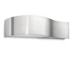 Philips myLiving Lakeport, Aplique de pared - color cromado mate, luz blanca cálida (incluye 1 bombilla fluorescente casquillo E14, 12 W)
