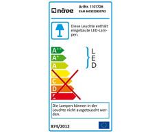 Naeve Leuchten a, – Lámpara LED de techo, aluminio, 12 W, 17 x 17 x 4 cm, blanco cálido 1101726