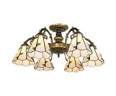 Nórdico Pastoral Mediterráneo Estilo Salón Sputnik Iluminación Colgante Exquisito Latón Oro Lámpara De Techo E27 Zócalo Elegante Suspensión Plafón Bronce 6 Luces