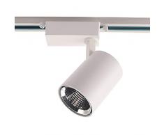 MOCHEN Proyectores de riel de iluminación,led Comercial,Tienda de Ropa hogar riel Tipo COB Techo luz azulejo 20W,Adecuado para centros comerciales/restaurantes/Salas de exposiciones,etc